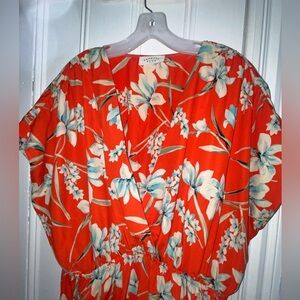 Like New- Tropical, floral print dress 3X
